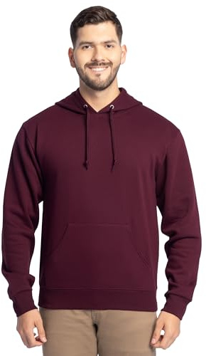 Fruit of the Loom Unisex's Eversoft Fleece Hoodies, Full Zip, Moisture Wicking & Breathable, Sizes S-4x Shirt, Maroon Pullover, Medium