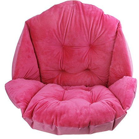 Soft Comfy Seat Cushion with Back Support Elastic Strap Armchair Cushion Cozy Warm Plush Lazy Sofa Office Seat Pad Pillow Relieves Back Coccyx Sciatica Tailbone Pain Relief Chair Cushions Floor Mat