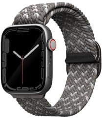 UNIQ Aspen Designer Edition geflochtenes Armband für Apple Watch 45/44/42 mm, Kieselgrau