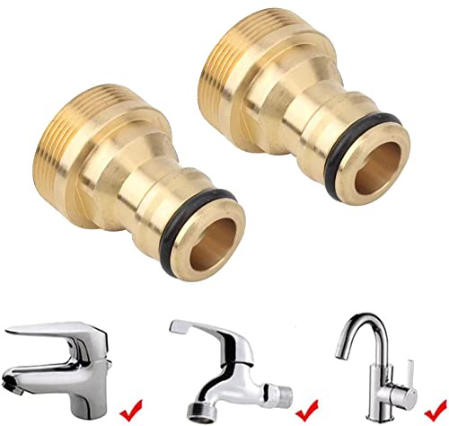 SBYMX 2Pc Universal Kitchen Tap Connector Mixer Hose Adaptor Pipe Joiner Fitting Water Connector Adapter Tool for Kitchen Garden Watering Tap Connector
