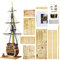 GAWEGM Holzschiffmodell – Maßstab 1/200 HMS Victory Boat Modell Abschnitt Kits mit Messing-Upgrade-Zubehör