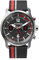 DeTomaso SORPASSO Chronograph Carbon Silver Silber Herren Armbanduhr Analog Quarz Armband Schwarz/Rot