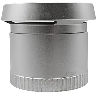 CASYDYEN LA-49X2S Metal Lens Filter Adapter Tube with 49mm Lens Hood for Leica X1 X2 Camera Silver