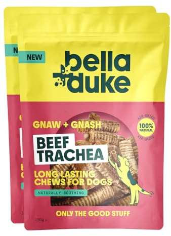 Bella+Duke Beef Trachea Long Lasting Chew Snacks for Dogs 2 Pack