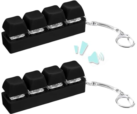 2 Pezzi Tastiera Fidget Toy, Giocattolo Antistress Tastiera, Pulsante Tastiera Antistress Giocattolo, Fidget Keyboard, Nero