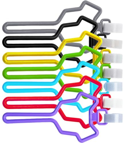VALICLUD Lot de 7 Supports Crottes de Chien pour Laisse Clips Pratiques en Plastique Solide Couleurs Variées Accessoires pour Promenade et Randonnée Canine