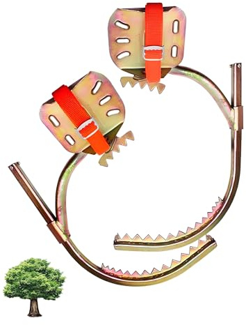 Tree Climbing Spikes, Adjustable Pole Climbers with Foot Buckle, Non-Slip Gear for Work and Electricians