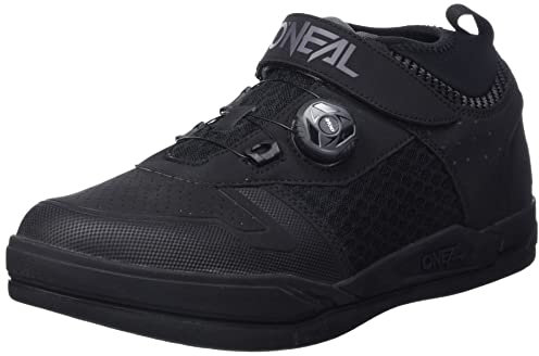 O'NEAL | Mountainbike-Schuhe | MTB Downhill Freeride | Vegan | SPD-Pedalplatten-kompatibel, Schnellschnür-System, atmungsaktiv | Session SPD V.22 Shoe | Erwachsene | Schwarz Grau | Größe 43