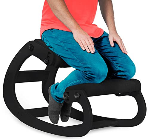 NYPOT Ergonomic Kneeling Chair with Adjustable Seats - Knee Chair for Posture Correction & Kneel Rocking Stool for Desk - Back Pain Relief for Home and Office, Supports 250 pounds - 5 Years Warranty