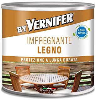 AREXONS Vernifer Impregnante Legno Trasparente 500 ml, Impregnante all'Acqua Inodore Nutre, Protegge, Impermealizza Legno per Esterno e Interno, Dona Traspirazione, Rapida Asciugatura
