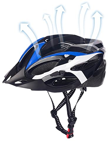 A/R Caschi da bici MTB - Caschi da bicicletta integralmente modellati, leggeri e traspiranti con fodera staccabile per equitazione all'aperto