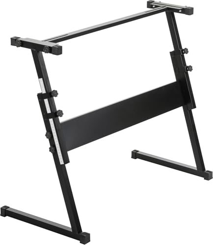 McGrey Supporto Tastiera Z con viti ergonomiche, scala integrata per posizionamento preciso, altezza regolabile 55-83 cm e piedini gommati anti-graffi per il pavimento.