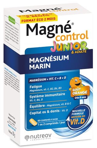 Nutreov Magnécontrol Magnésium Marin Junior & Adulte 60 comprimés