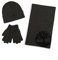 Timberland Herren Muffler, Cuffed, and Magic Glove Set Beanie-Mütze, Anthrazitgrau, Einheitsgröße