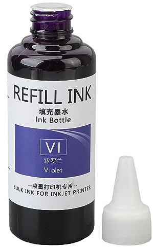 Inchiostro per Datare Uova, Inchiostro di Ricarica per Timbri Ad Elevata Purezza da 100 Ml, Elevata Adesione per le Aziende (Viola)