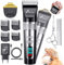 Gimars 4-in-1 Hundeschermaschine mit Hunde Trimmer, 7000 U/min Leise Hunde Schermaschinen Set, USB Aufladbare kabellose Tierhaarschneidemaschine, Schermaschine Katze Hunderasierer für dichtes Fell