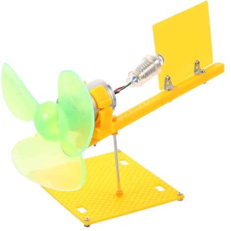 Toddmomy Mini Éolienne DIY Éducative pour Garçon et Filles Kit d'Expérience Scientifique Générateur Électrique Portable pour École et Activités Extérieures Modèle de Générateur Éolien