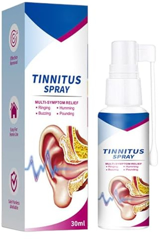 Hörselåterställande Spray bärbar skonsam lindring samt brusreducering och | 30 ml tillskott för ringande öron För Vuxna, Kvinnor, Män, Hemmabruk, Resor och