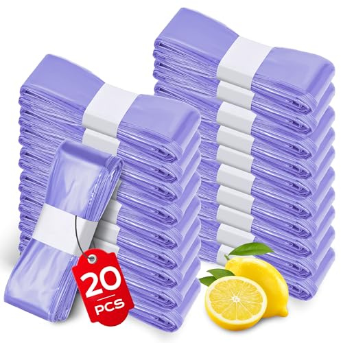 BASVII Pack of 20 Nappy Bin Refill Cassettes - 4.5 m Odour-Proof 7-Layer Nappy Bin Refill Film Compatible with Litter Locker, Angelcare, Tommee Tippee for Baby Nappies and Cat Litter