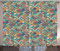 ABAKUHAUS marokkanisch Rustikaler Gardine, Orientalische Motive, Schlafzimmer Kräuselband Vorhang mit Schlaufen und Haken, 280 x 225 cm, Mehrfarbig