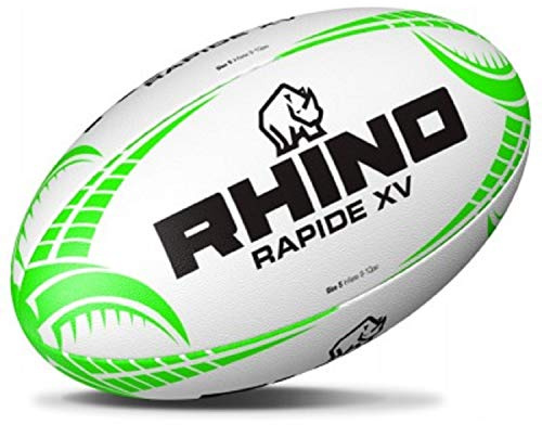 New 2020 RHINO RUGBY BALL RAPIDE WHITE XV - Training Ball - Sizes 3, 4, 5 - Multipacks