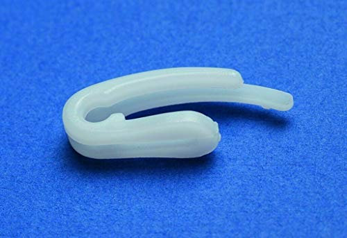 rewagi Gardinenhaken - Doppelt Länge 28mm für Faltenbänder, Faltenlegehaken, Überklipshaken, Gardinenzubehör - Farbe weiß, schwarz - 25, 50, 100, 200, 500, 1000 Stück (weiß, 50 Stück)