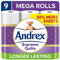 Andrex Ultimate Quilts 9 Mega Toilet Rolls = 13.5 Standard Toilet Rolls, 50% Longer Lasting Paper, Air Pocket Technology for Soft, Thick Sheets, FSC Certified