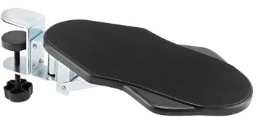 QWORK® Reposabrazos de escritorio ergonómico, Accesorios de escritorio para soporte de reposabrazos y soporte para muñeca, Giratorio 180° y plegable 90°