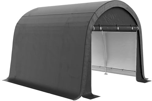 Tente de rangement pour vélos Outsunny, abri à vélos étanche avec porte roulante, couverture anti-poussière pour vélos, abri, remise pour l'extérieur, terrasse, jardin, 300cmx300cmx235cm, gris