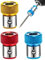 KEMUZ 3pcs Magnétique Porte-embout avec Butée de Profondeur de Vis Réglable 1/4 Hex Tige Cloison Sèche Embout de Visseuse Placo pour Plaques de Plâtre avec Embouts de Tournevis PH2