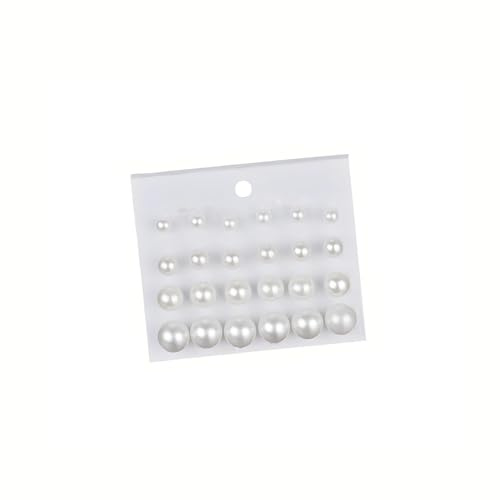 Pearl Stud Earrings, 12 Pairs Hypoallergenic Pearl Earrings Stud for Women
