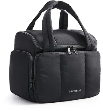 BAGSMART Reise-Kulturbeutel, große, Multi Taschen Waschbeutel，Weit Offene Reisetasche für Toilettenartikel, Make-up-Kosmetik-Reisetasche mit Griff