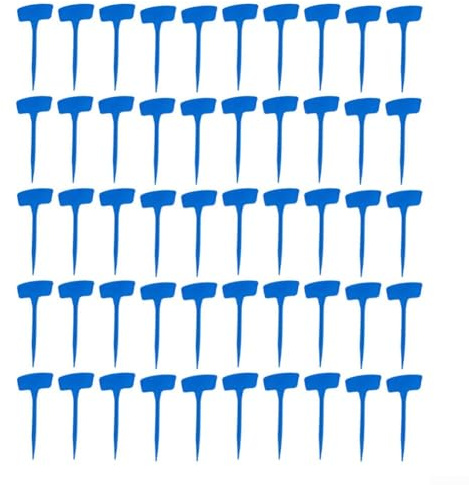 Lot de 50 étiquettes en plastique pour plantes de 20 cm pour décoration de jardin, étiquettes réutilisables pour une identification facile, compatibles avec les légumes, les serres et le jardinage