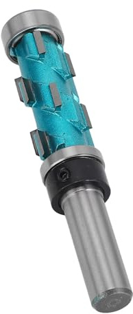 Oumefar Punta per Fresa con Finitura a Filo Materiale in Carburo Durevole Finitura Professionale per Progetti di Lavorazione del Legno, Taglierina a Spirale con Gambo da 1/2 Pollice per Hobbisti e