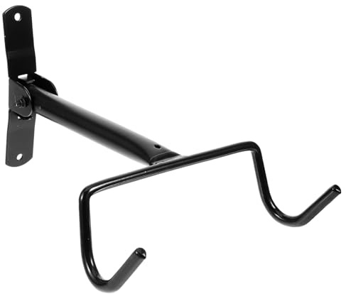 STOBAZA Wall Mount Bicycle Storage Hanger Bike Rack with Dual Hooks Pedal Mount Bike Rack for Indoor Garage Cycling and Black