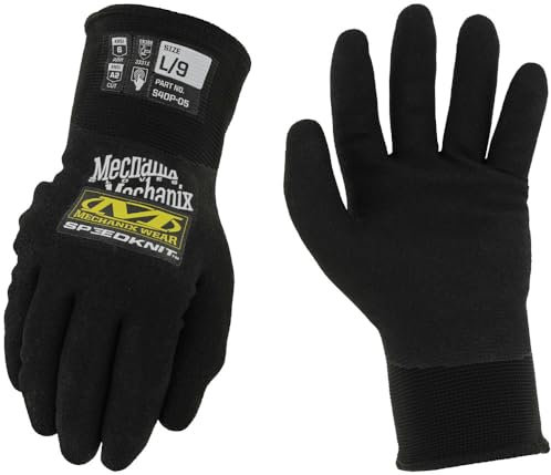 Mechanix Wear SpeedKnit Thermo-Winter-Arbeitshandschuhe, isoliert, wasserabweisend, abrieb- und schnittfest, Touchscreen-fähig (Schwarz, XX-Large)