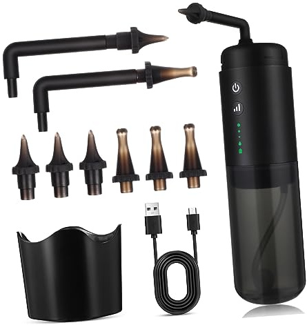 GOOHOCHY Dispositivo Elettrico Per Pulizia Orecchie Automatica Con Irrigatore Sicuro e Testine Multiple Flushing Delicato Per Cerume Duro Serbatoio Per Pulizia Completa