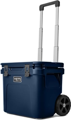 YETI Roadie 32 Wheeled Cool Box, Insulated Hard Cooler, Navy