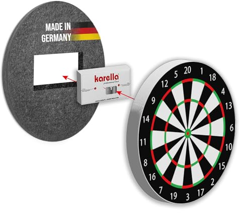 Karella Schallschutz Compact Ø45 cm für Steeldartboards, 2-TLG, Schalldämpfung/Silencer für Dartscheibe, nachweisbare Geräuschreduzierung bis 80%, patentiert, Schallreduzierungssystem Made in Germany