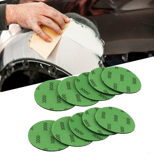 Hosrivae Disques de polissage en mousse P3000 de 75 mm pour ponçage automobile humide et sec – Lot de 10 disques abrasifs en mousse à grain fin pour finition transparente et élimination des oxydes