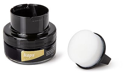 Kaps Shoe Cream with Sponge Applicator, Intensive Leather Care and Nourishing, Delicate, 70 colours (174 - deep brown)