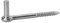 Pollmann®Baubeschläge 1110160 Haken J zum Einschrauben, Dorn Ø 16 mm, 160 mm, hell verzinkt, 2 Stück