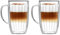Vialli Design Set 2 x Hochthermische Gläser TULIP 350 ml | Glasbecher zum Servieren von Kaffee, Espresso, Tee, Kaltgetränken Getränken