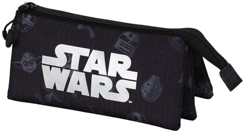 Star Wars Space-HS Silver Federmäppchen, Schwarz, 23 x 11 cm