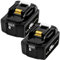 2Pack 5.5Ah BL1860B Replacement Battery for Makita 18V Battery Compatible with Makita Cordless Power Tool Replace for BL1850B BL1840B BL1830B BL1815