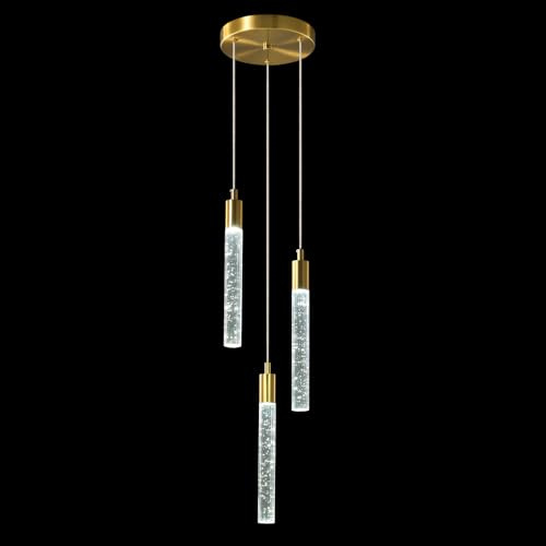 ZPBSJ Modern köksö pendellampa LED Guld mini pendellampa sovrum sängbord små pendellampor (3 Ljus)