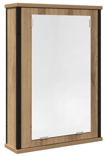 vidaXL Spegelskåp för badrum artisan ek 42x12x60 cm konstruerat trä