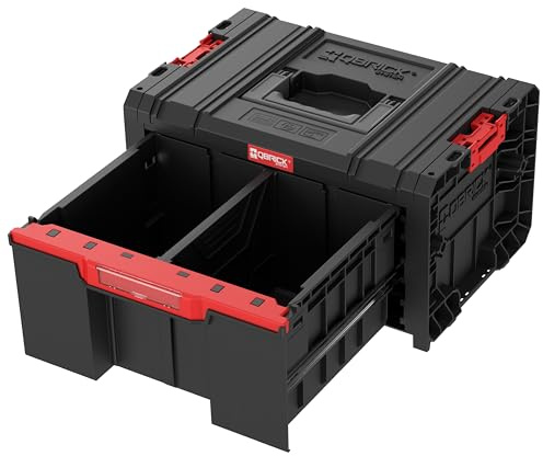 Tiroir extra profond pour les grands outils : la boîte à outils Qbrick offre un grand tiroir entièrement extensible, idéal pour les outils électriques, les grands outils à main et les accessoires.