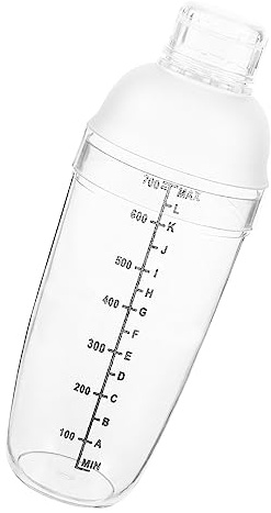 IMIKEYA Shaker à Cocktail Avec Couvercle Scellé Mesure Claire Poignée Ergonomique Résistant Aux Températures Pour Mélange De Boissons Au Bar Domicile