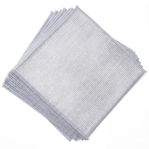 YiYiLiang 20 Stück Spüllappen Waschbar, Stahlschwamm Küche Spülschwamm, Spültücher Putzlappen Küche, Spültuch, Magisches Reinigungstuch, Edelstahl Reinigungstücher, Multifunktionale Küchentücher